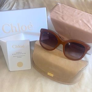 Chloé 56mm Squared Cat Eye Sunglasses